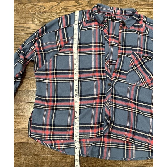 Urban Outfitters BDG Brendan Drapey Flannel Plaid Button Shirt Sz SP - Picture 8 of 8
